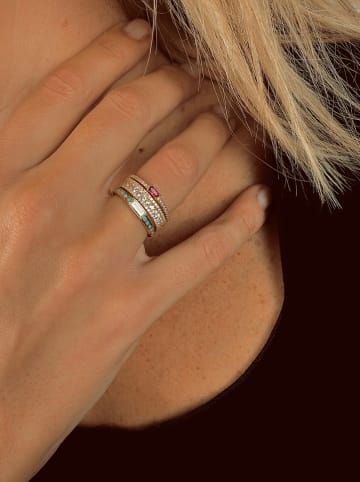 Les Favorites Vergold. Ring mit Edelsteinen