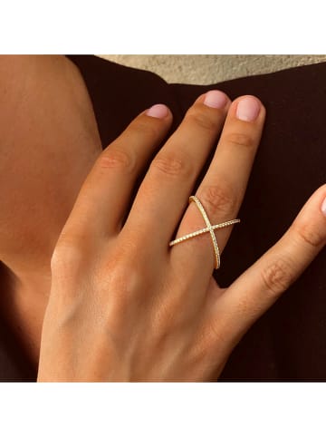 Les Favorites Vergulde ring met edelstenen