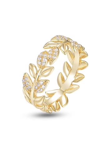 Les Favorites Pozłacany pierścionek z cyrkoniami