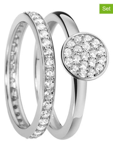 Les Favorites 2er-Set: Ring mit Edelsteinen