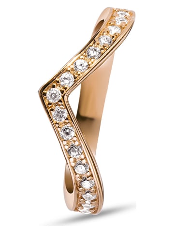 Les Favorites Pozłacany pierścionek z cyrkoniami