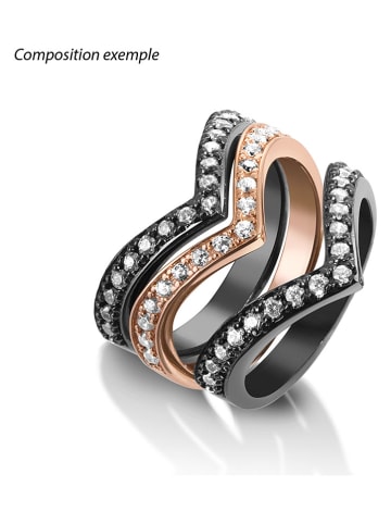 Les Favorites Pozłacany pierścionek z cyrkoniami