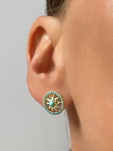 Les Favorites Vergold. Ohrstecker mit Ziersteinen