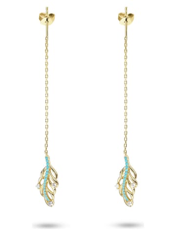 Les Favorites Vergulde oorstekers met edelstenen