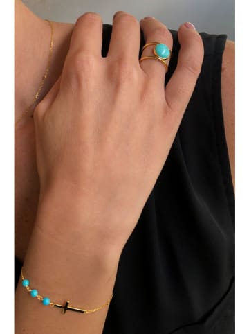 Les Favorites Vergulde ring met sierelement