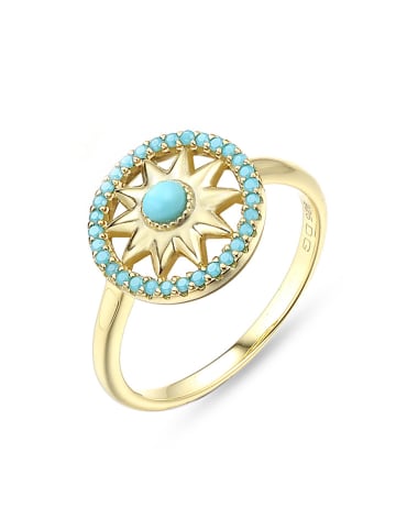 Les Favorites Vergulde ring met siersteen