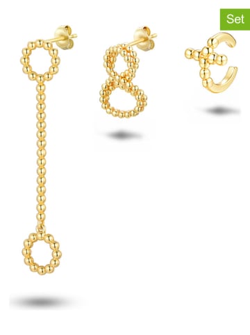 Les Favorites 3-delige set: vergulde oorstekers