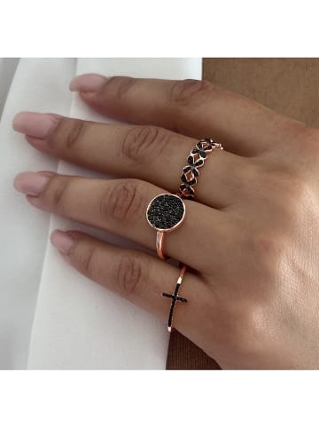 Les Favorites Rosévergold. Ring mit Edelsteinen