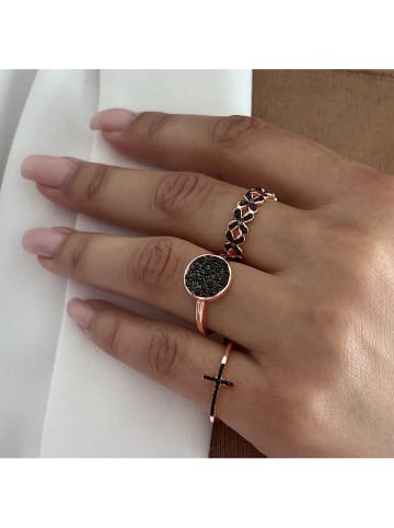 Les Favorites Rosévergulde ring met edelstenen