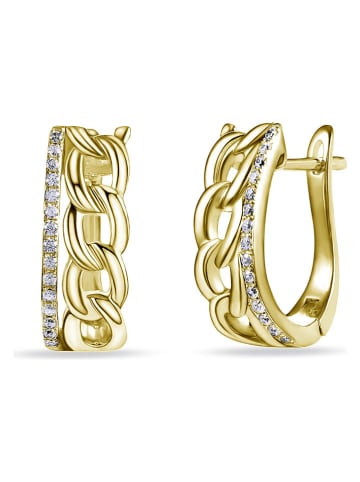 Les Favorites Pozłacane kolczyki z cyrkoniami