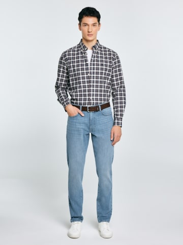 BIG STAR Hemd - Regular Fit - in Schwarz/ Weiß