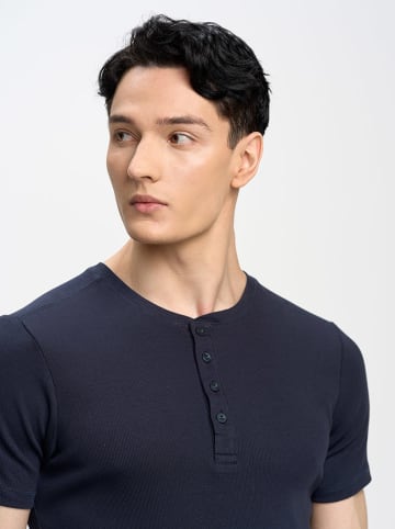 BIG STAR Koszulka "Basicag" w kolorze granatowym