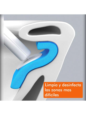 Joybos 4-delige toiletborstelset wit/blauw