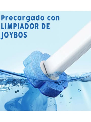 Joybos 6er-Set: Set: Ersatz-Schwammkopfaufsätze in Weiß/ Blau - Ø 4 cm