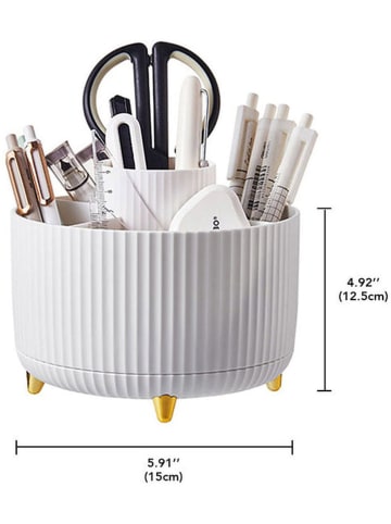 Joybos Make-up organizer wit - (H)12,5 x Ø 15 cm