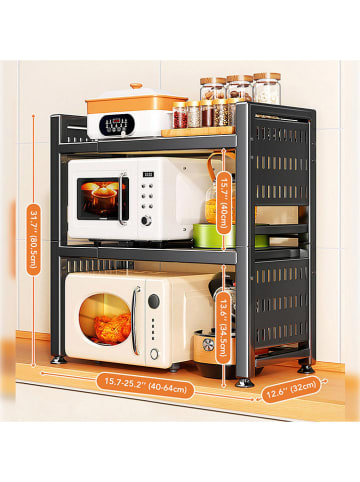 Joybos Keukenkast zwart - (B)67 x (H)80,5 x (D)12,6 cm