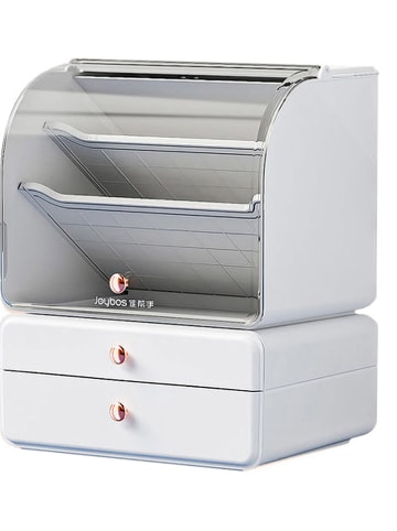 Joybos Organizer w kolorze białym na kosmetyki - 25,5 x 32 x 20,5 cm