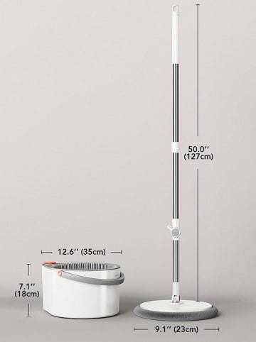 Joybos 2tlg. Bodenwischer in Weiß/ Grau