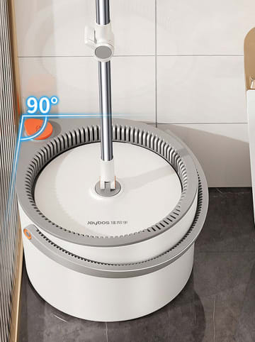 Joybos 2-delige vloerwisserset wit/grijs