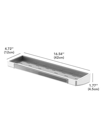 Joybos Półka prysznicowa w kolorze szarym - 42 x 4,5 x 12 cm