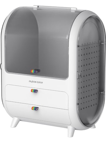 Joybos Kosmetik-Organizer in Weiß/ Grau - (B)28,5 x (H)36,5 x (T)18,5 cm