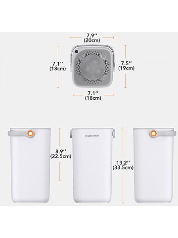 Joybos Keuken afvalemmer wit/grijs - 12 l