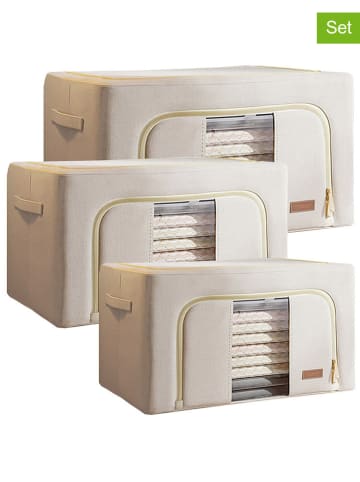 Joybos 3-delige set: kledingboxen beige