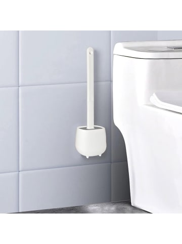 Joybos 3-delige set: toiletborstelhouder wit - (B)11 x (H)36 x (D)3,5 cm