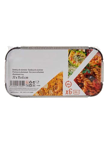 Joybos 6-delige set: aluminium heteluchtfriteusevormen - (L)22  x (B)11 cm