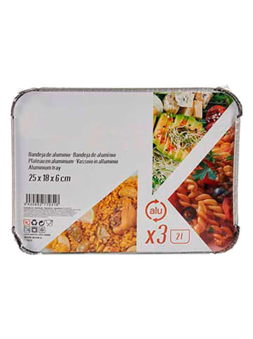 Joybos 3er-Set: Aluminium-Heißluftfritteusenformen - (L)25 x (B)19 cm