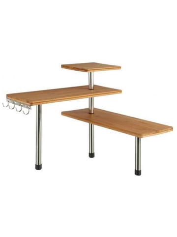 Joybos Eckregal in Hellbraun/ Silber - (B)45 x (H)38,5 x (T)43 cm