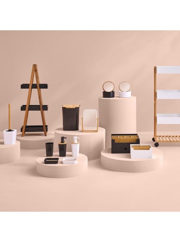 Joybos Badezimmerregal in Hellbraun/ Schwarz - (B)30 x (H)82 x (T)18 cm