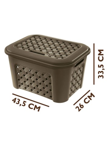 Joybos Aufbewahrungsbox in Braun - (B)43,5 x (H)33,5 x (T)26 cm