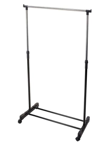 Joybos Stojak w kolorze srebrno-czarnym na ubrania - 80 x 90 x 43 cm