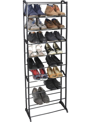 Joybos Schuhregal in Schwarz - (B)50 x (H)130 x (T)24 cm