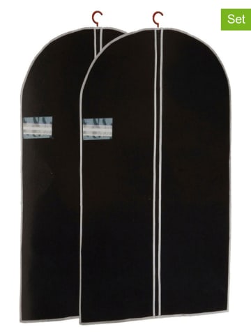 Joybos 2-delige set: kledinghoezen zwart - (B)60 x (H)150 cm