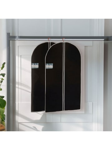 Joybos 2-delige set: kledinghoezen zwart - (B)60 x (H)150 cm