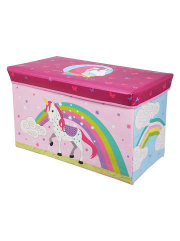 Joybos Skrzynka w kolorze różowym ze wzorem - 60 x 35 x 30 cm