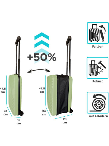 Joybos Koffer in Hellgrün - (B)34 x (H)47,5 x (T)28 cm