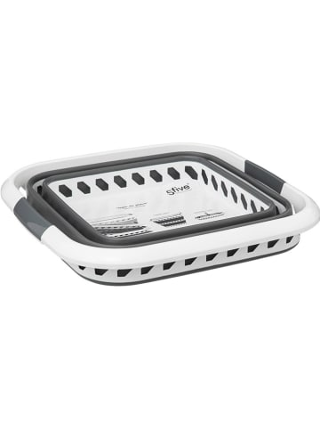 Joybos Wäschekorb in Weiß/ Grau - (B)48 x (H)34 x (T)49 cm