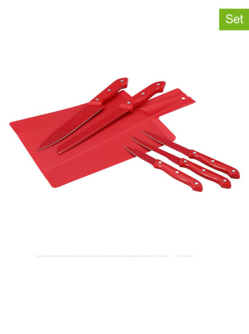 Joybos 6-delige keukenmessenset rood