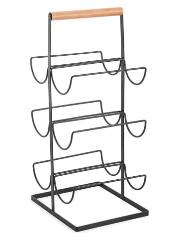 Joybos Regał w kolorze czarnym na wino - 23 x 48,5 x 20 cm