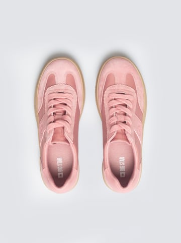 BIG STAR Skórzane sneakersy w kolorze jasnoróżowym