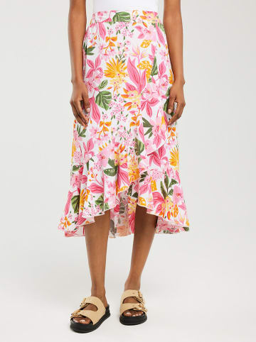 BIG STAR Spódnica w kolorze biało-różowym