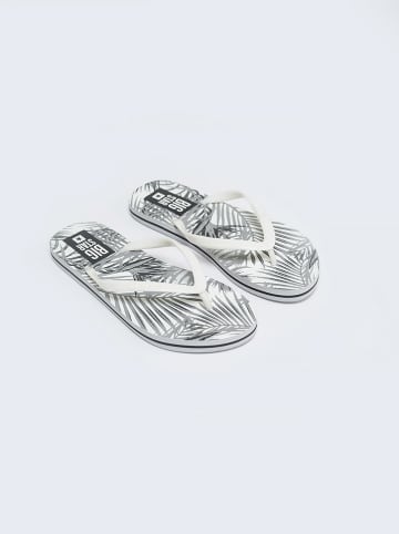 BIG STAR Japonki w kolorze biało-szarym