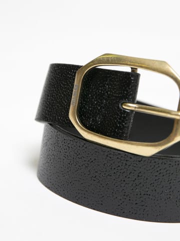 BIG STAR Skórzany pasek w kolorze czarnym