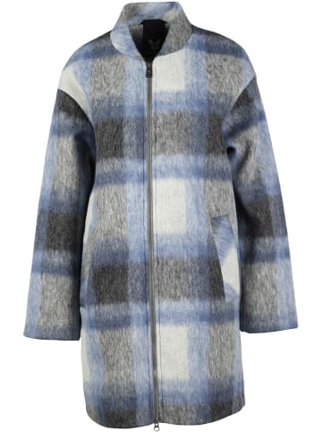 Fuchs Schmitt Wollmantel in Grau/ Hellblau