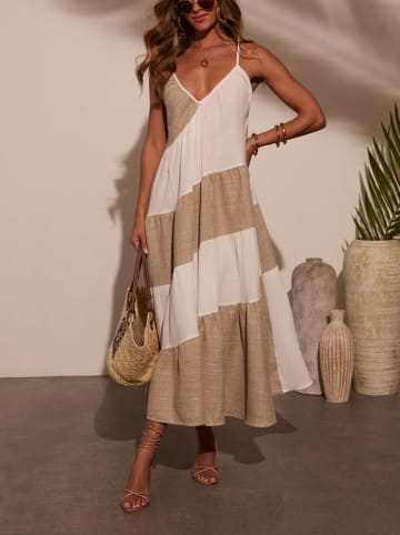 Milan Kiss Kleid in Beige/ Creme