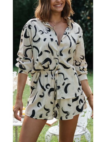 Milan Kiss Bluzka w kolorze kremowo-czarnym