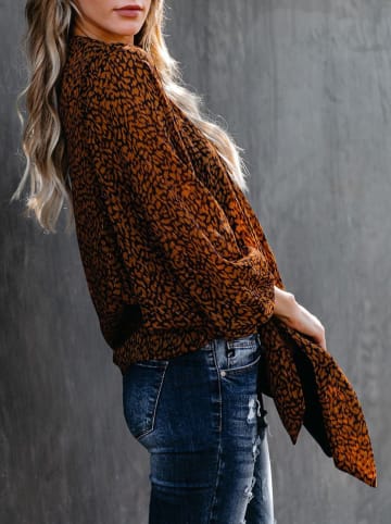 Milan Kiss Bluse in Hellbraun